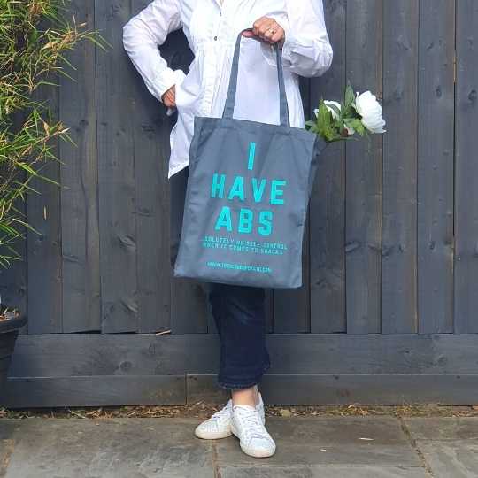 I Have Abs large tote shopping bag