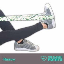 Load image into Gallery viewer, Broccoli food print long body band stretched over the foot
