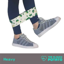 Load image into Gallery viewer, Broccoli Food Print short booty band worn around the legs
