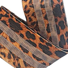 Load image into Gallery viewer, Leopard print short booty band folded on the ground showing the latex grip strip on the inside

